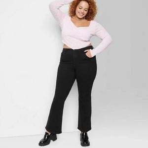 Wild Fable Low-Rise Flare Corduroy Black Pants